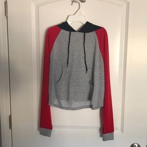 Cropped lightweight hoodie